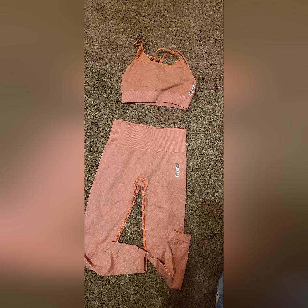 Gymshark SET adapt marl pink seamless BRA & LEGGINGS. Size Small. - Picture 2 of 4